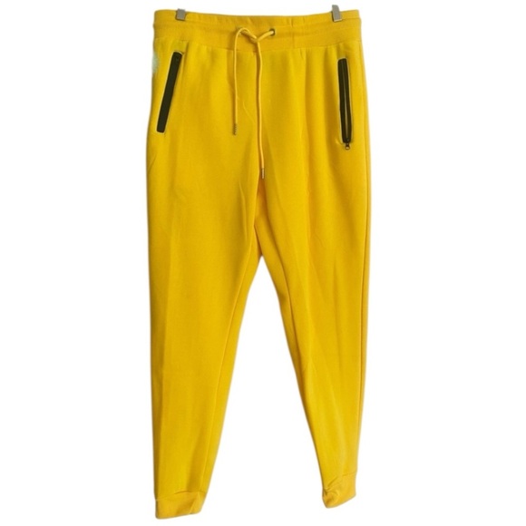 Rudolph Vibrant Yellow Hoodie Tracksuit Fleece Lined Loose Fit Size Large NWOT - Picture 3 of 15